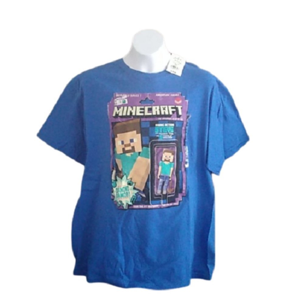 Boy's Mojang Minecraft Blue Tee Shirt, XL